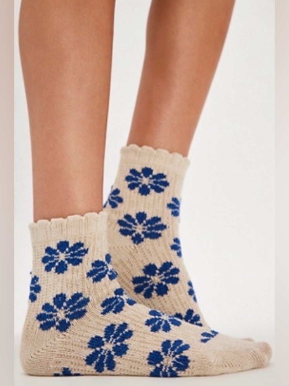 NWT Free People Bloom Socks in Blue
